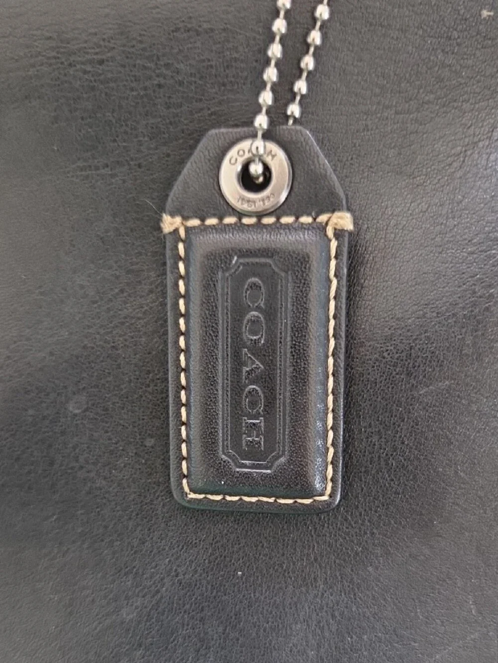 Coach Black Leather Shoulder Messenger Bag